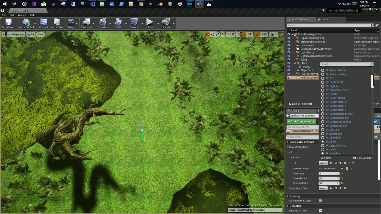 UE4 Spawn Actor C++ (Radius Spawner) 1080p