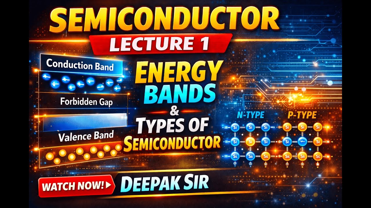 L-1 | Semiconductor | Energy bands | & Types of Semiconductor #physics