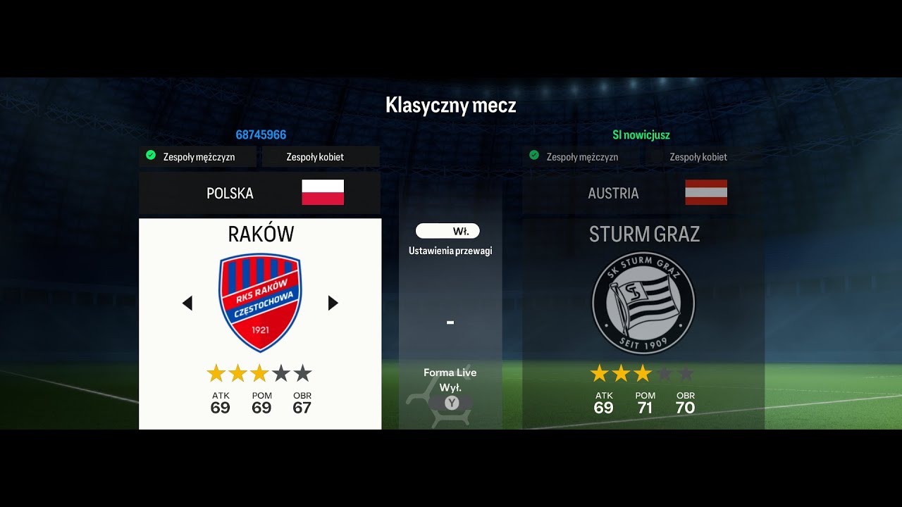 Fc  24 Liga  Europy    2 kol  Raków vs Strum