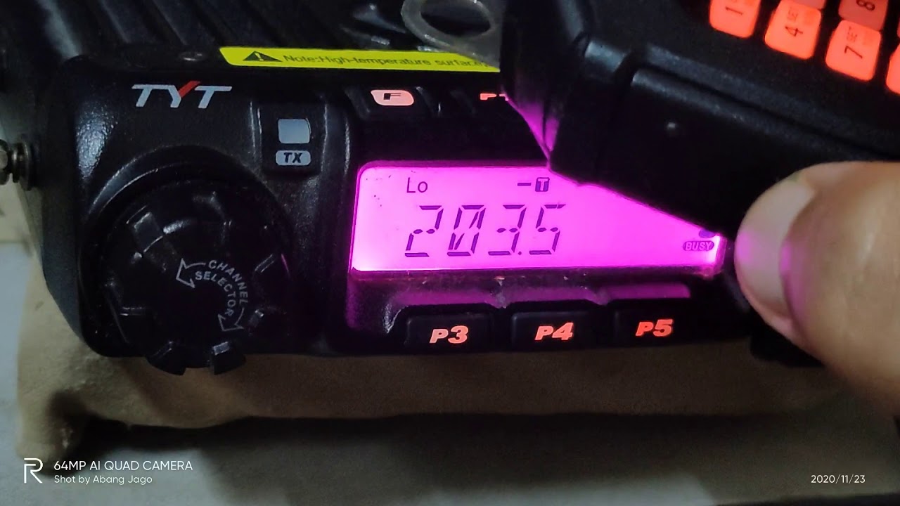 TYT TH 9000 Inserting channel ( see description for step)