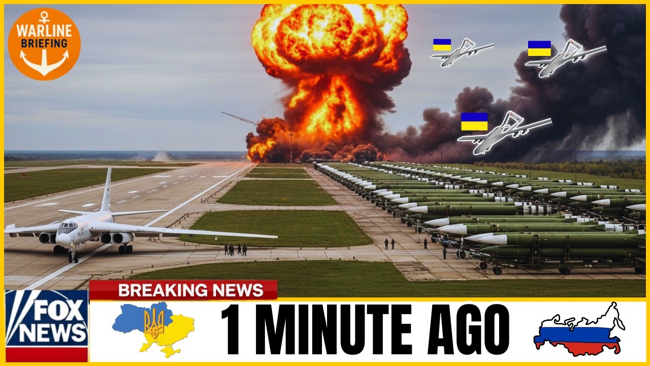 Украина отправила 50 беспилотников на российскую бомбардировочную базу — и вот что произошло... #...