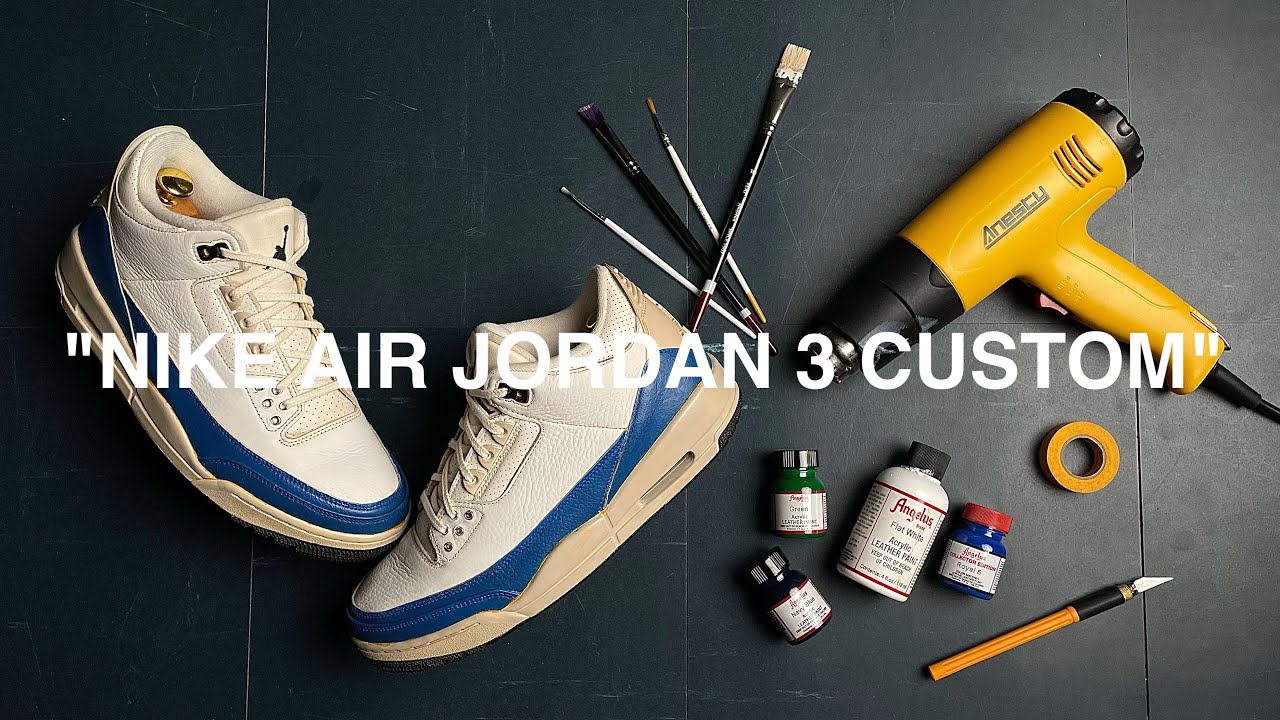 【スニーカーカスタム手順】NIKE AIR JORDAN 3 ヴィンテージカスタム　ナイキ　エアジョーダン　custom やり方