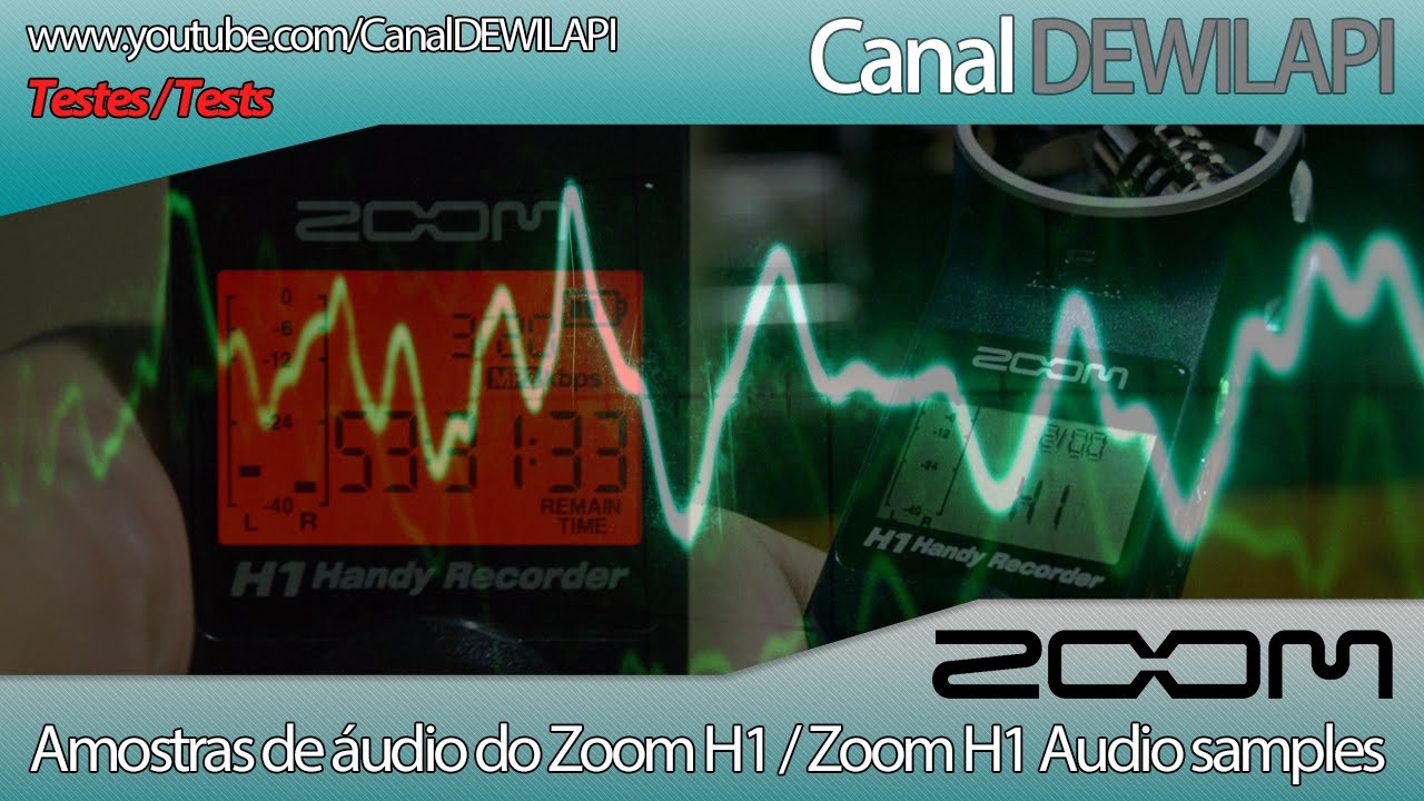 Teste - Amostras de audio do Zoom H1 | Samples from Zoom H1 - Portugu&ecirc;s BR / English - 1080p HD