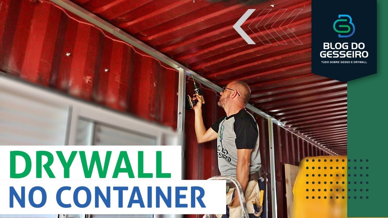 PAREDE DRYWALL na CASA CONTAINER - Passo A Passo - EP 01