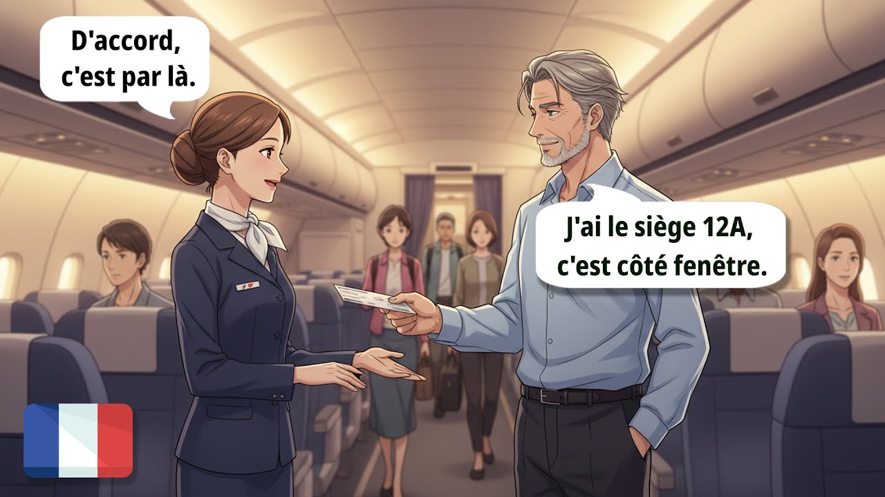 12 conversations en fran&ccedil;ais indispensables pour prendre l'avion (A1-A2)