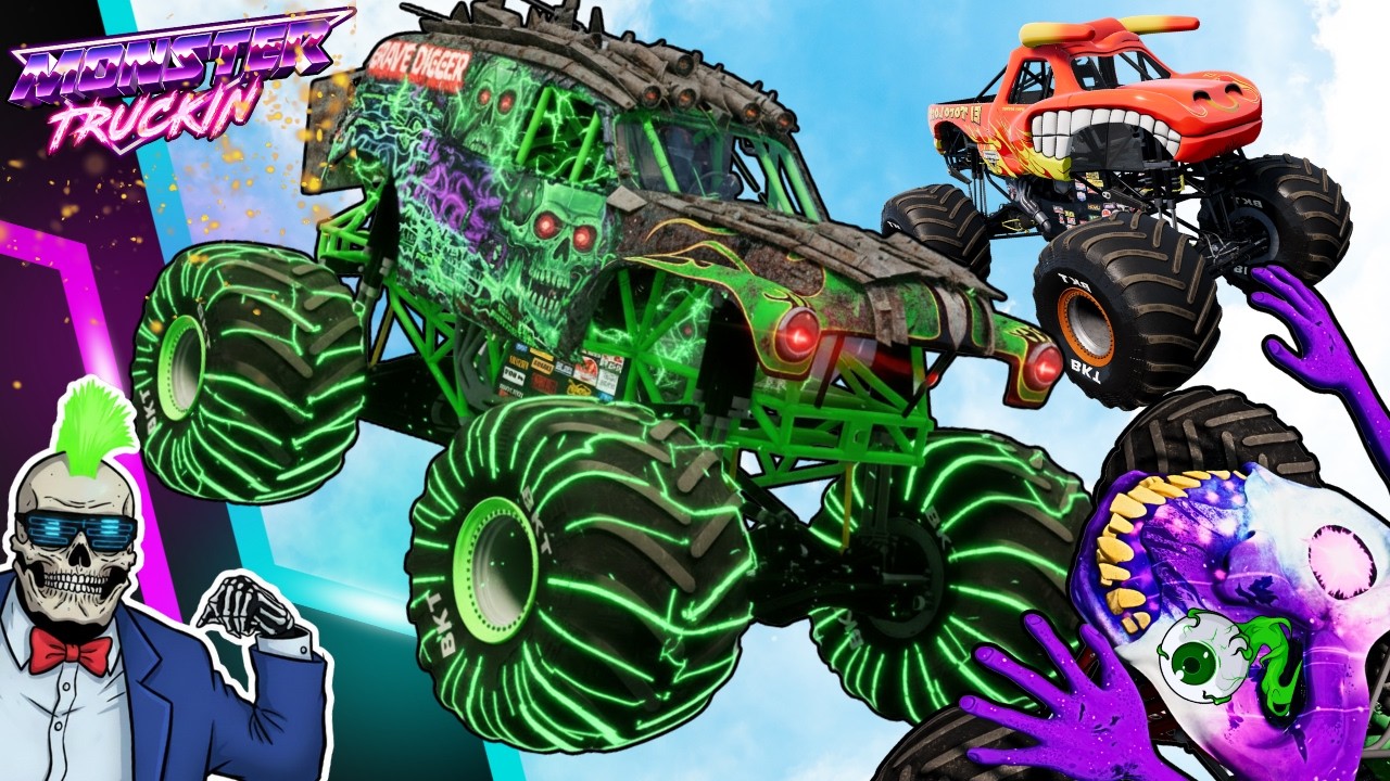 Безумные гонки, фристайл и скоростные прыжки в Monster Jam #118 | BeamNG Drive | Grave Digger