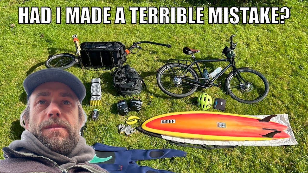 Mike Lay cycling and surfing around Britain. Stage 1, part 1. I've made a terrible mistake...