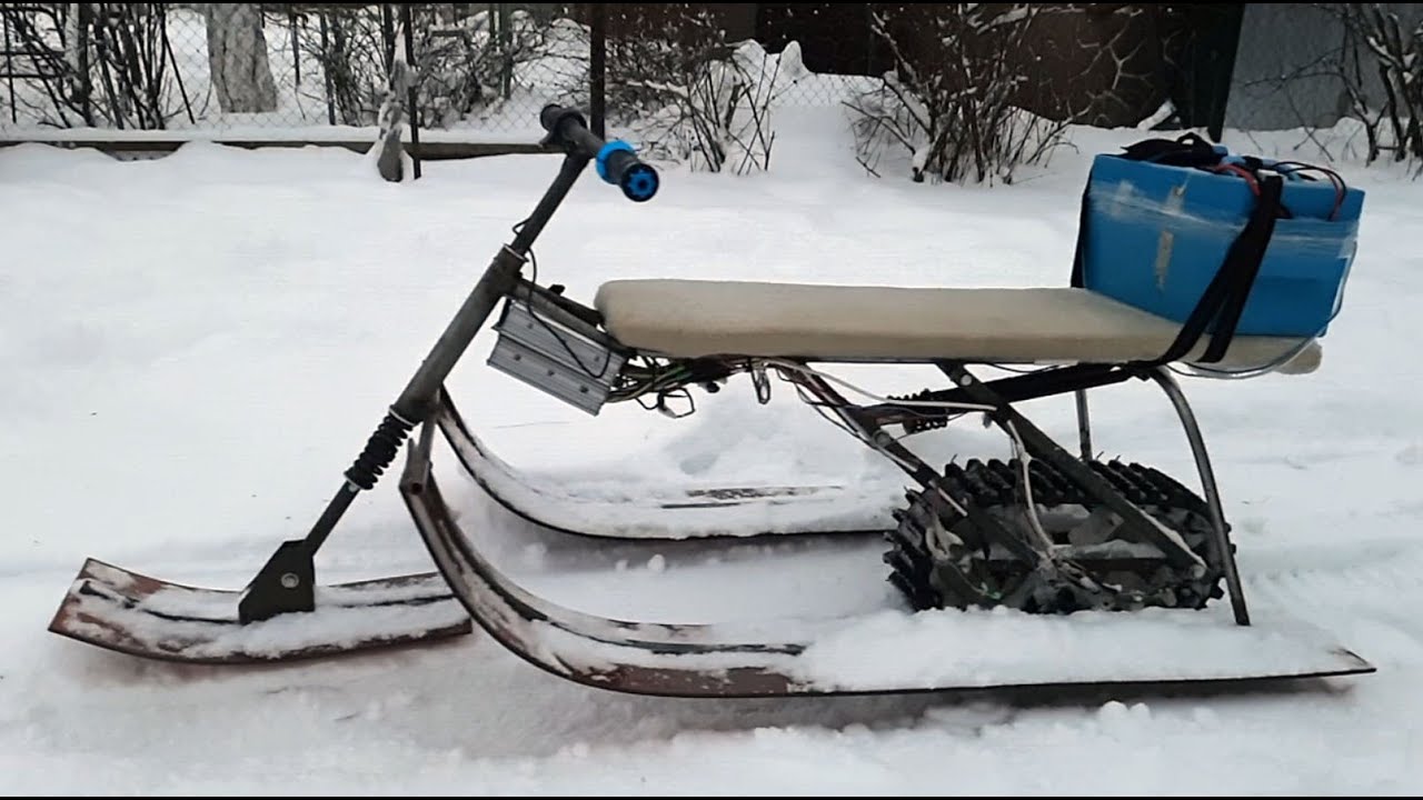 Микро снегоход из гироскутера