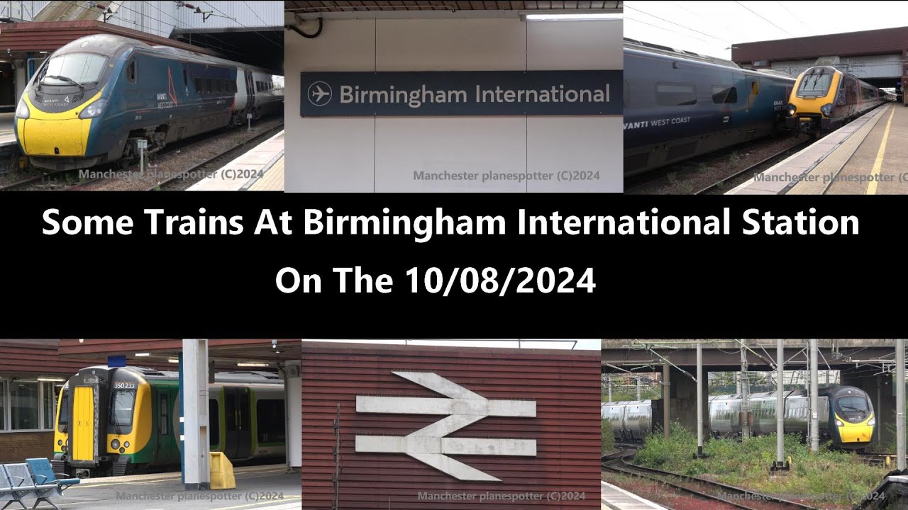 (4K) Some Trains At Birmingham International Station On The 10/08/2024