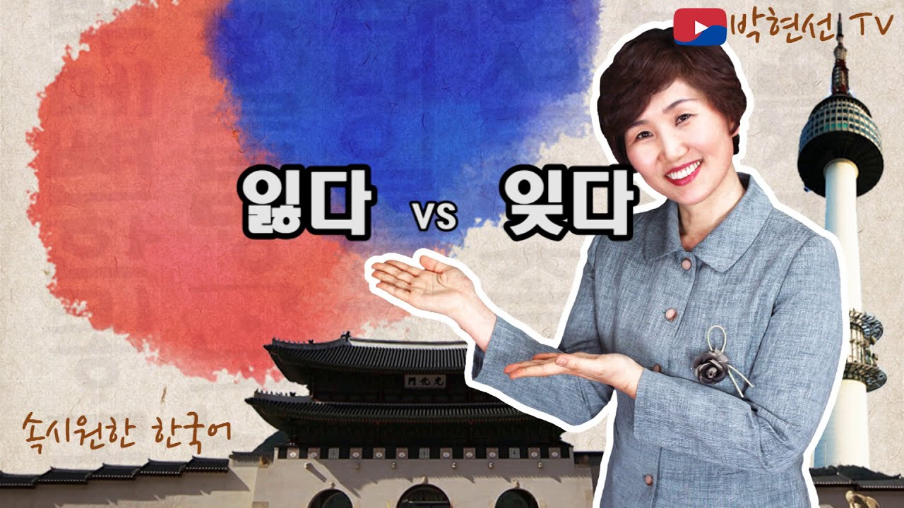 속시원한 한국어, 잃다 vs 잊다