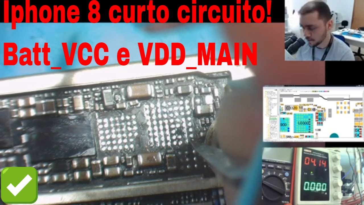 Iphone 8 curto circuito!!  Atenção aos técnicos iniciantes.
