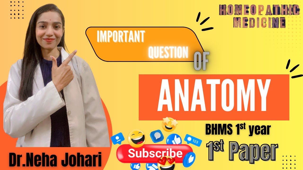 Important question of anatomy in bhms first year | first paper 