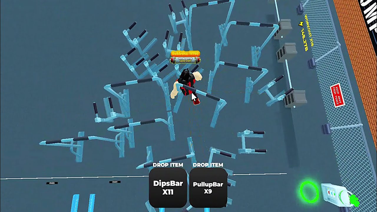 1 Billion Strength at Prison area on Strongman Simulator Roblox