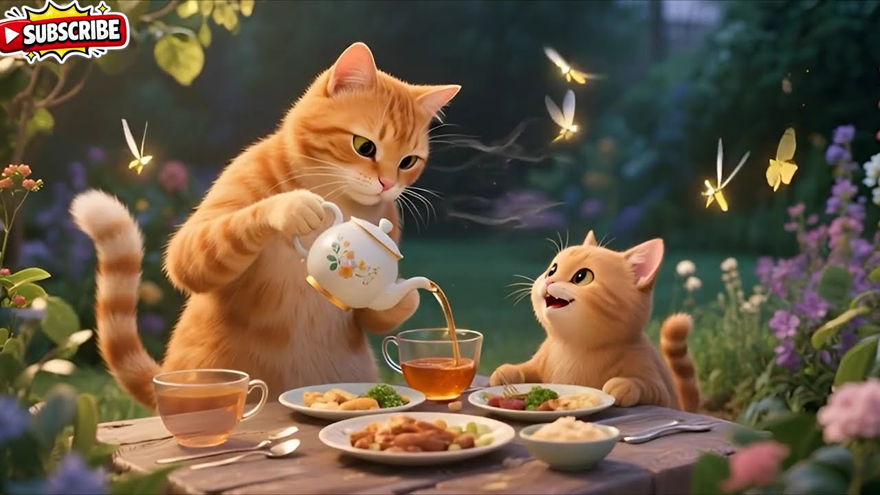 Ginger Kitten Had Her Food Taken at School, So Mama Cat Grilled Chicken for Her 🐾❤️