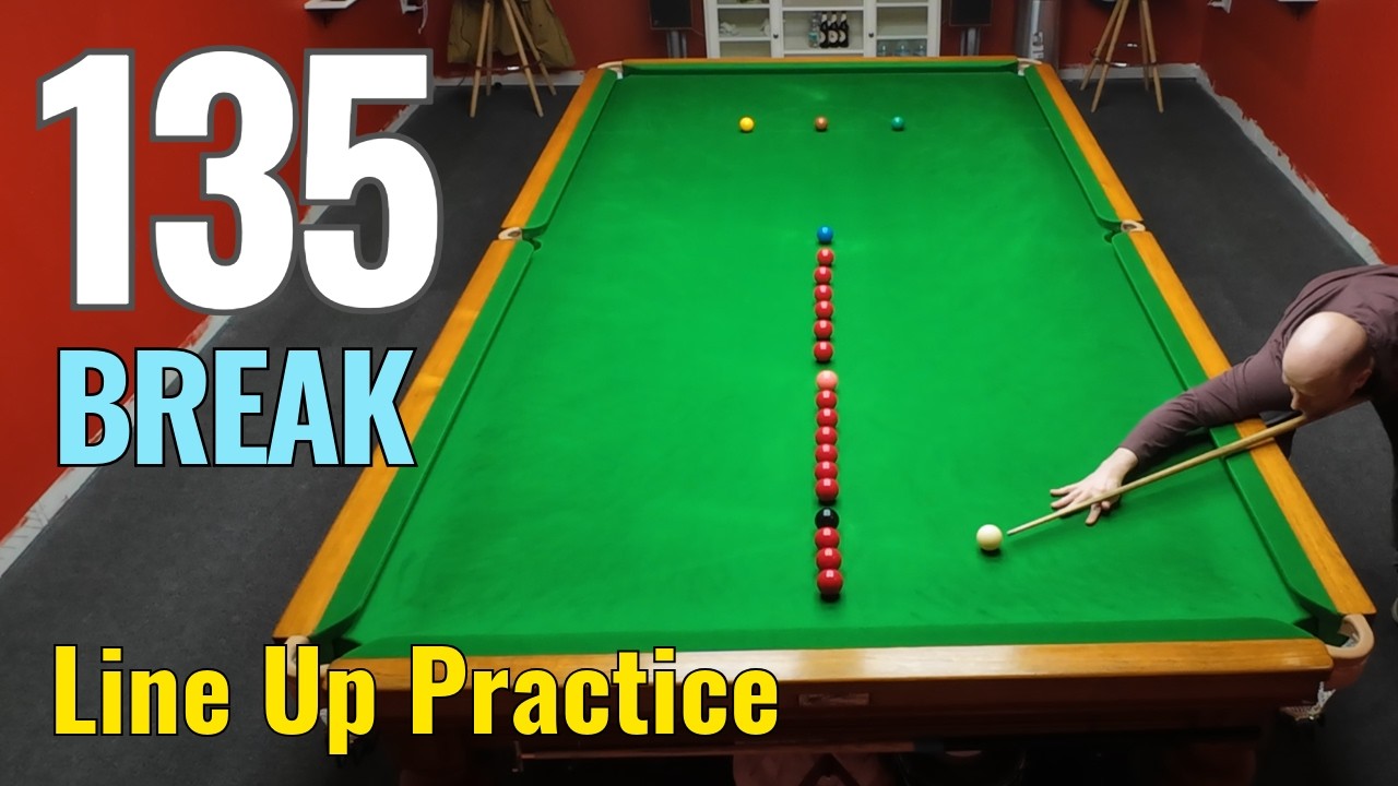 Snooker 135 break line up practice routine