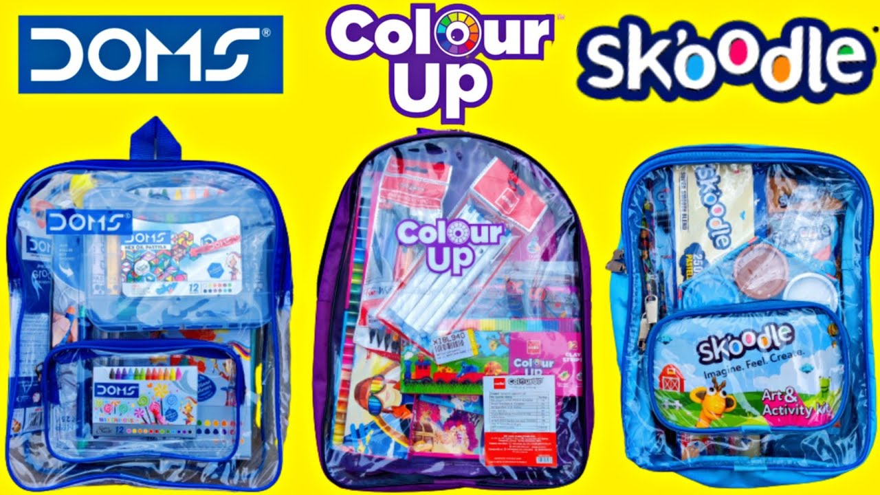 Doms Smart Kit vs Skoodle Art & Activity Kit vs Cello Colour Up Kit - Unboxing and Review in Hindi 🤩