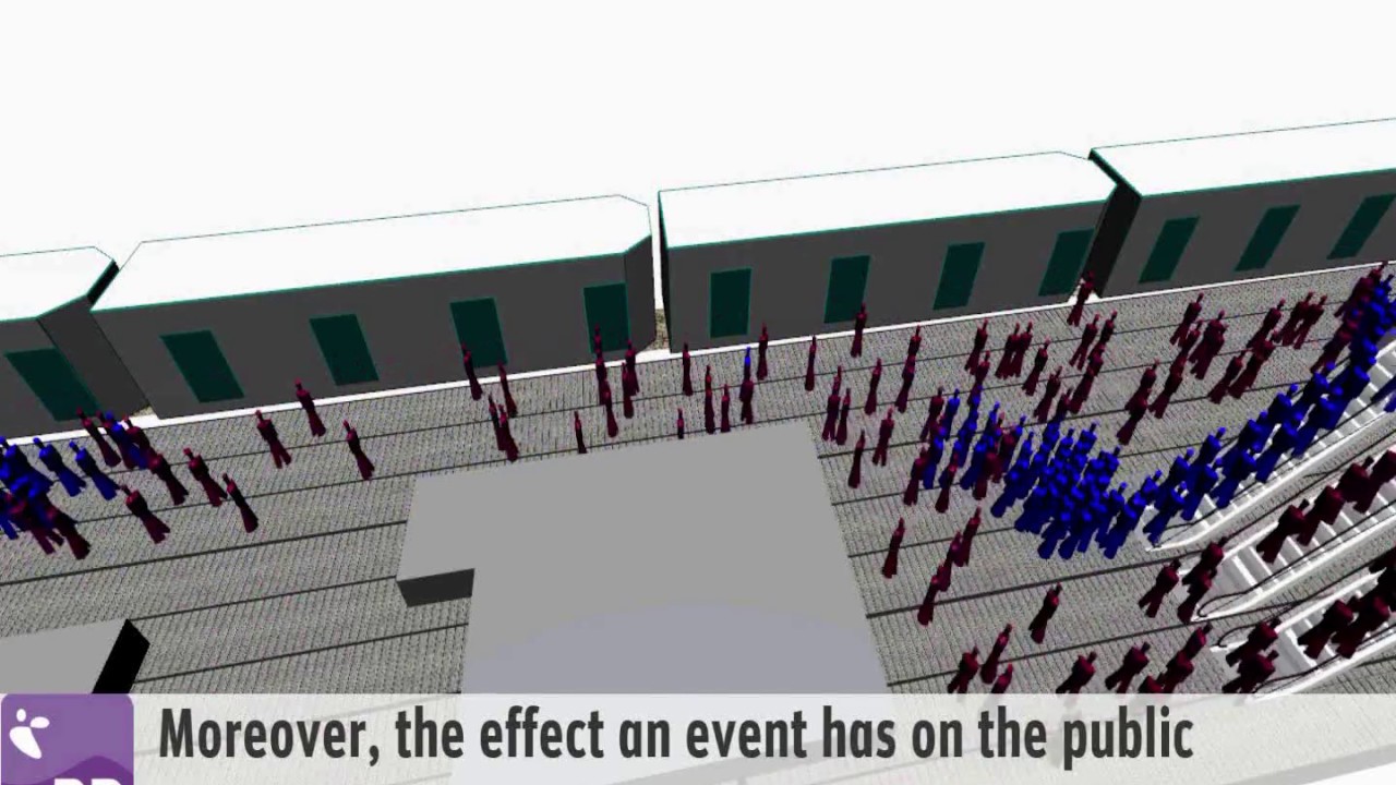 Pedestrian Dynamics Open Air Event Crowd Simulation