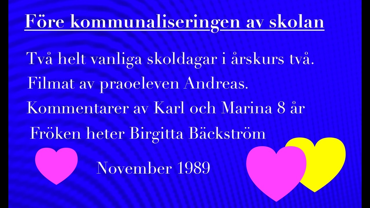 Årskurs 2, nov 1989. Före kommunaliseringen av skolan. 