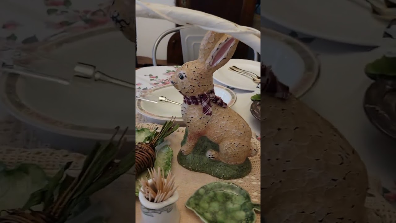 Thrifted Easter Table Decor