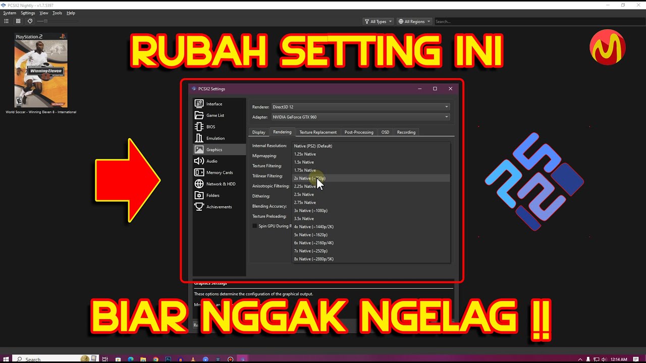 Cara Setting PCSX2  Untuk PC Spek Rendah Agar Tidak Lag di Windows