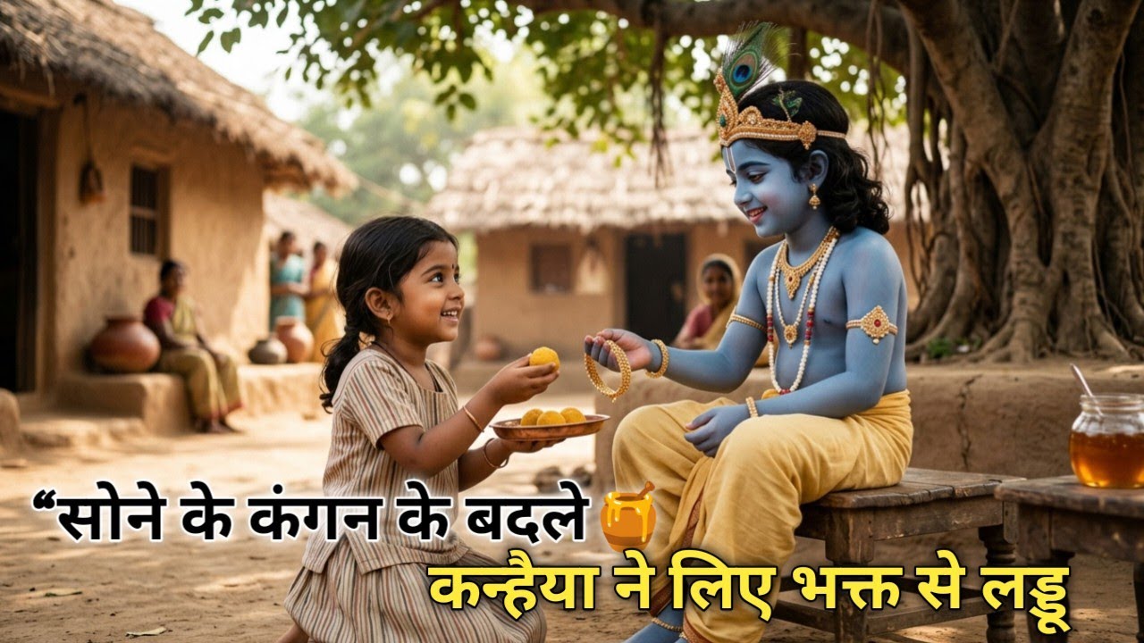 “सोने के कंगन के बदले लड्डू । अद्भुत कृष्ण लीला