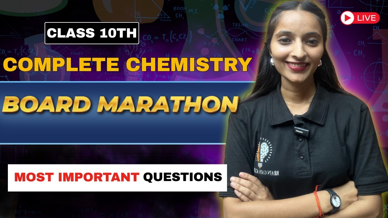 BOARD MARATHON 🔥 Complete Chemistry Class 10 | Most Important Questions | Board Exam 2026 |