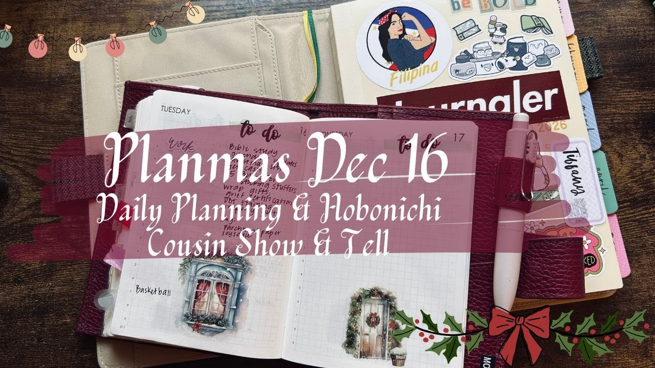 ПЛАНИРОВАНИЕ ДЕНЬ 16 | Ежедневное планирование и демонстрация и рассказ о кузине Hobonichi на 202...