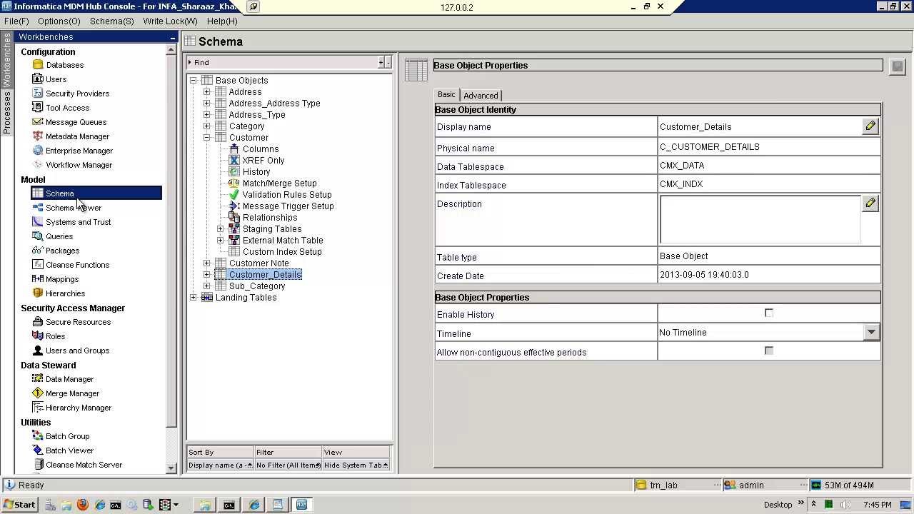Modifying a Data Model in Informatica Master Data Management(MDM)
