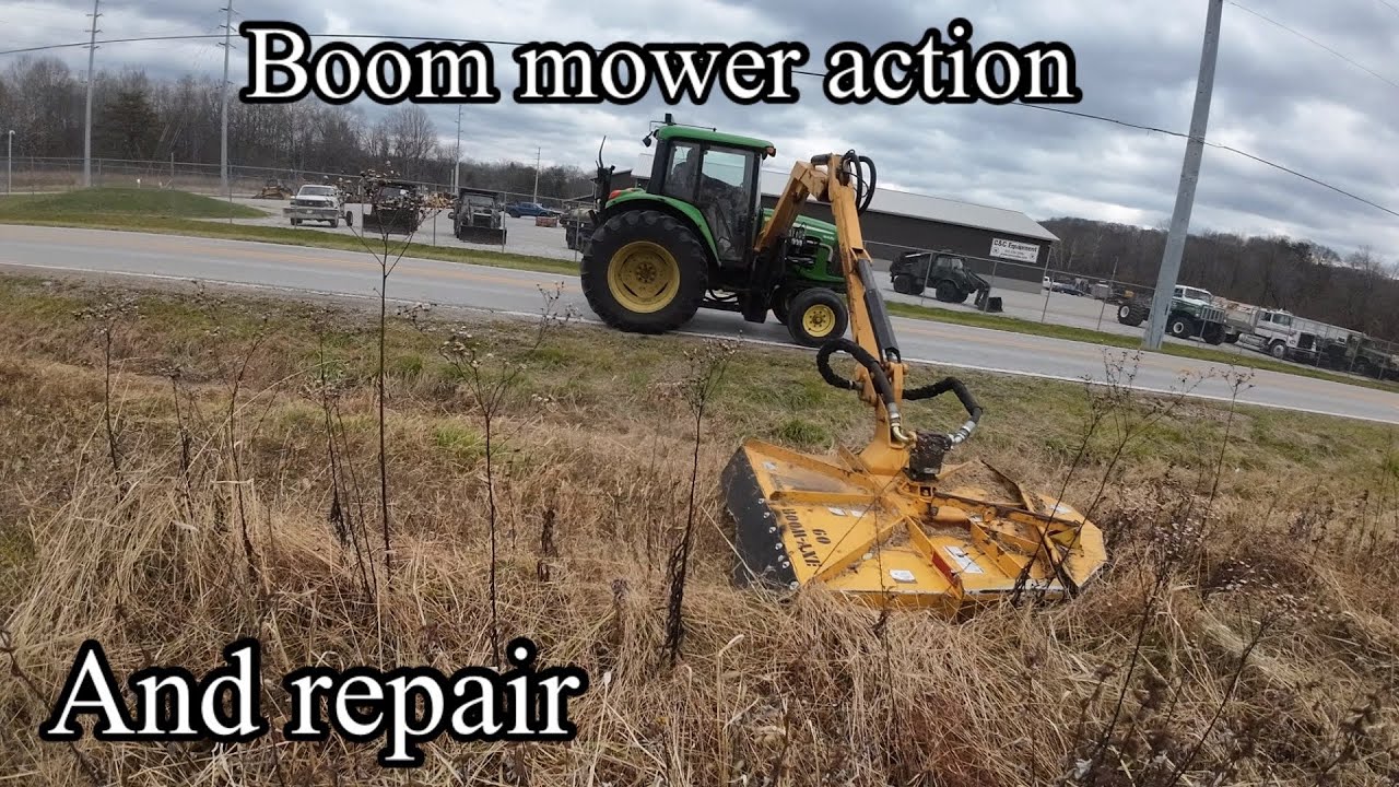Service and repair of John Deere 6330 Alamo boom mower tractor plus operation action!