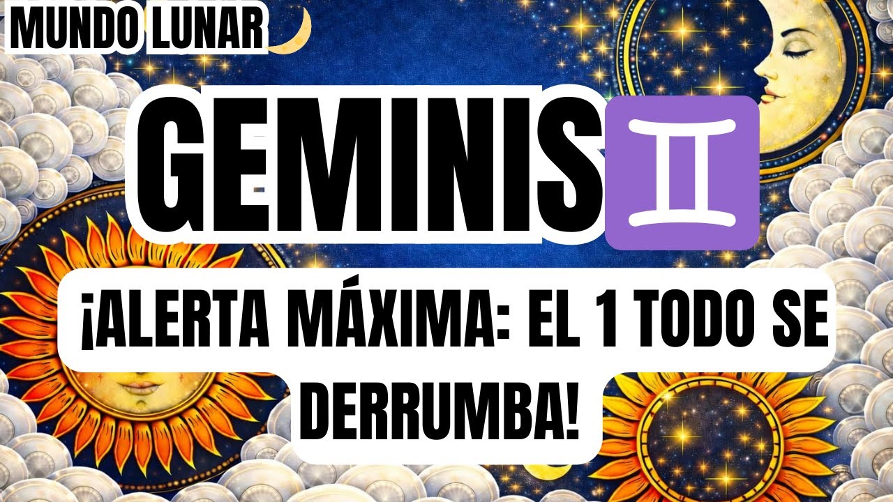 GEMINIS♊ES GRAVE 😐💔 ¡EL DOMINGO 1 TU VIDA CAMBIA PARA SIEMPRE! MIRA ESTO.