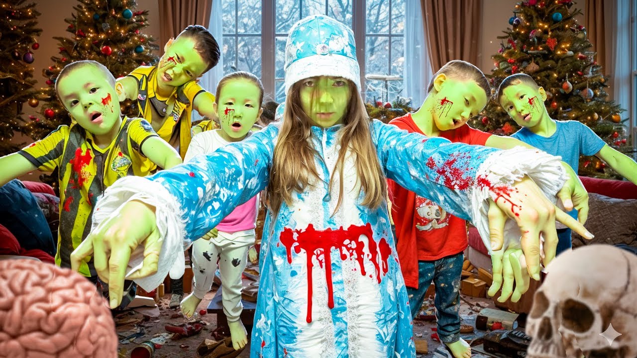 Уйге ЗОМБИ СНЕГУРУЧКА келды😱😱😱(Бәрімізді ЗОМБИге айналдырды😭😭😭)