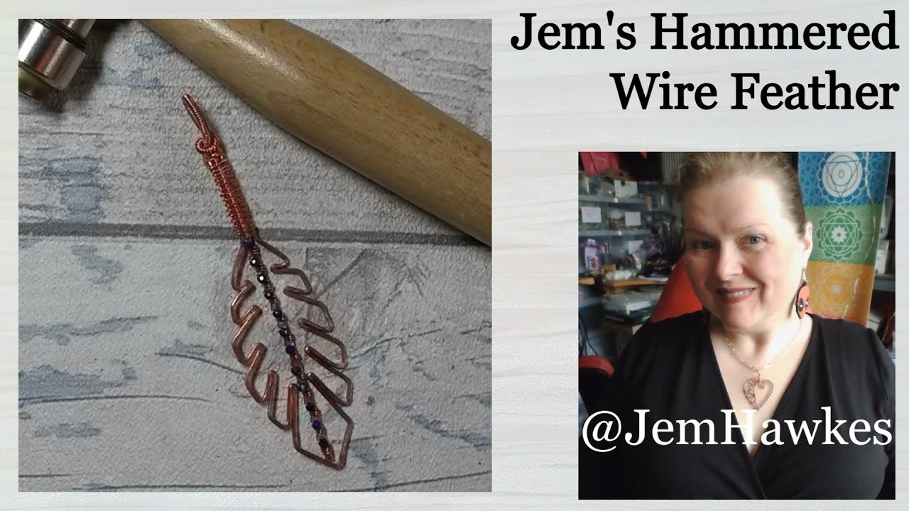 Jem Hawkes Hammered Wire Feather Design