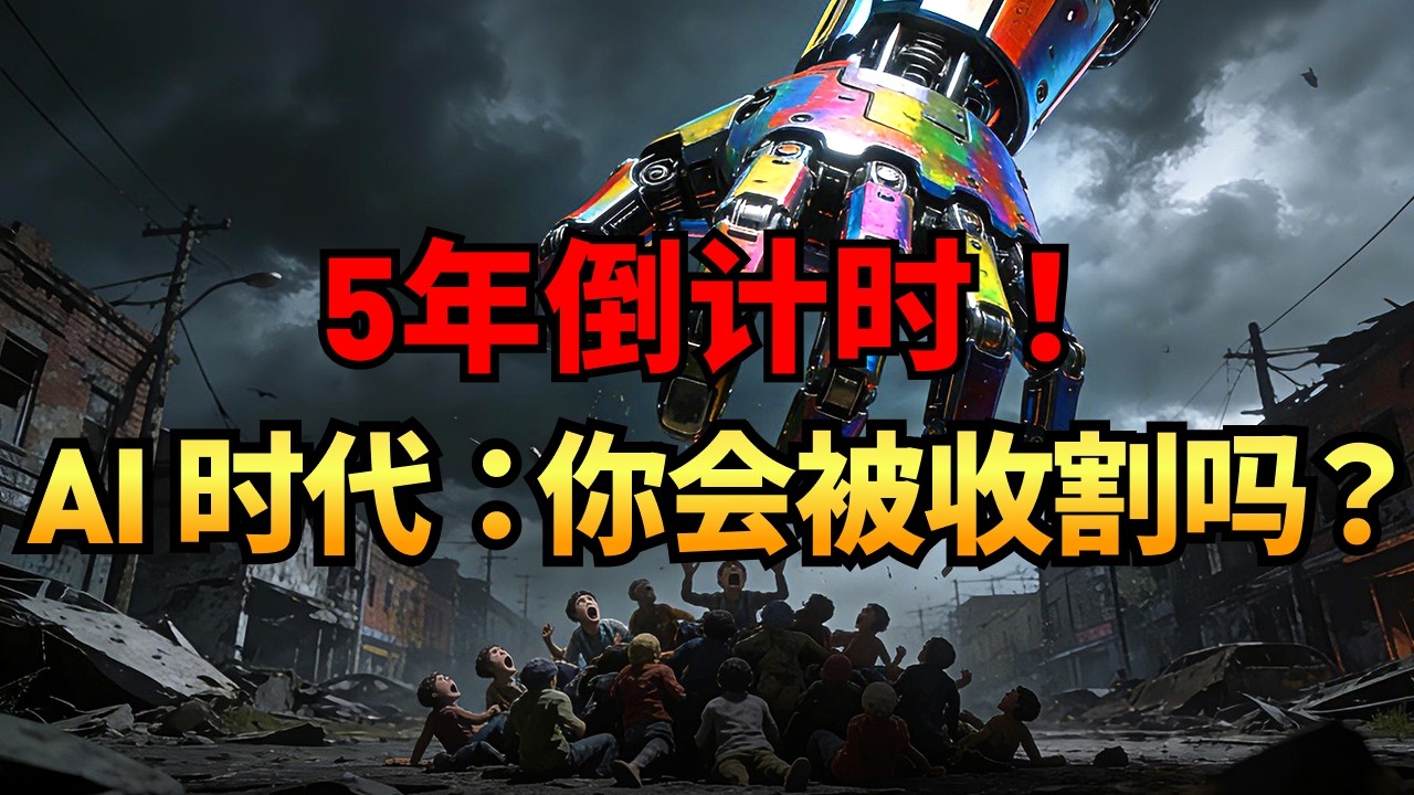 AI正在杀死你的工作？留给普通人的时间，可能只剩最后5年！#AI时代  #人工智能#中产焦虑