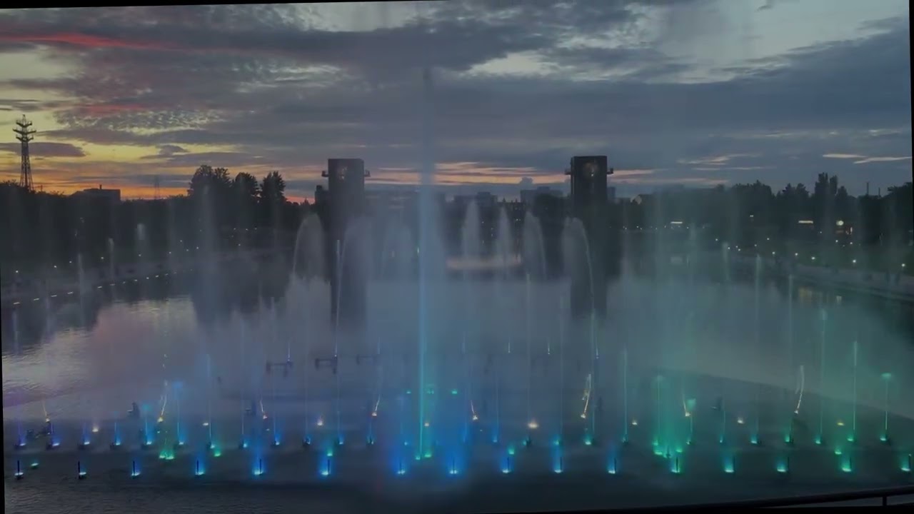 環水公園サマーファウンテン2024 スタート!! フルHD HDR 2024月7月26日撮影