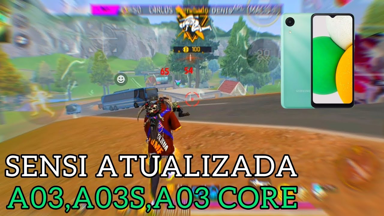MELHOR SENSI + DPI GALAXY A03, A03s, A03 CORE NOVA ATUALIZA&Ccedil;&Atilde;O FREE FIRE 2026