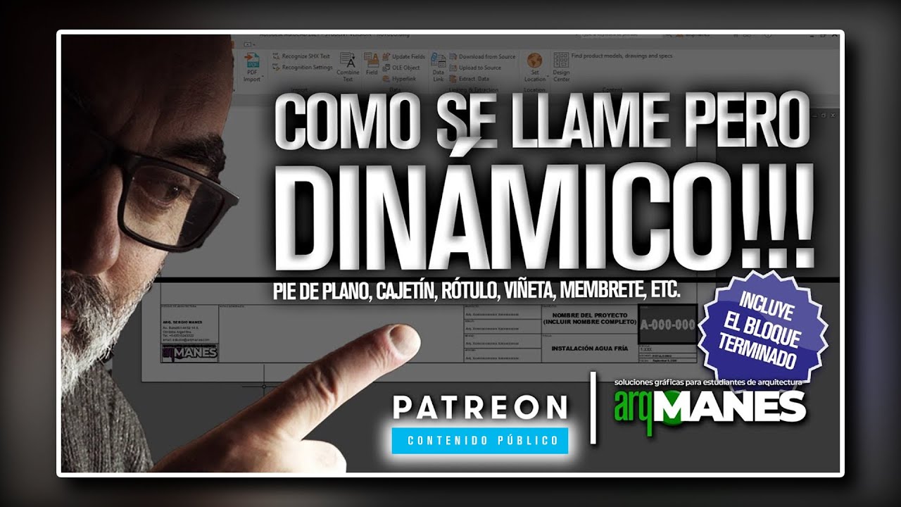 ⚡PATREON | ROTULO | CAJETIN | Pie de plano | MEMBRETE | VIÑETA Bloque dinAmico autocad arquitectura