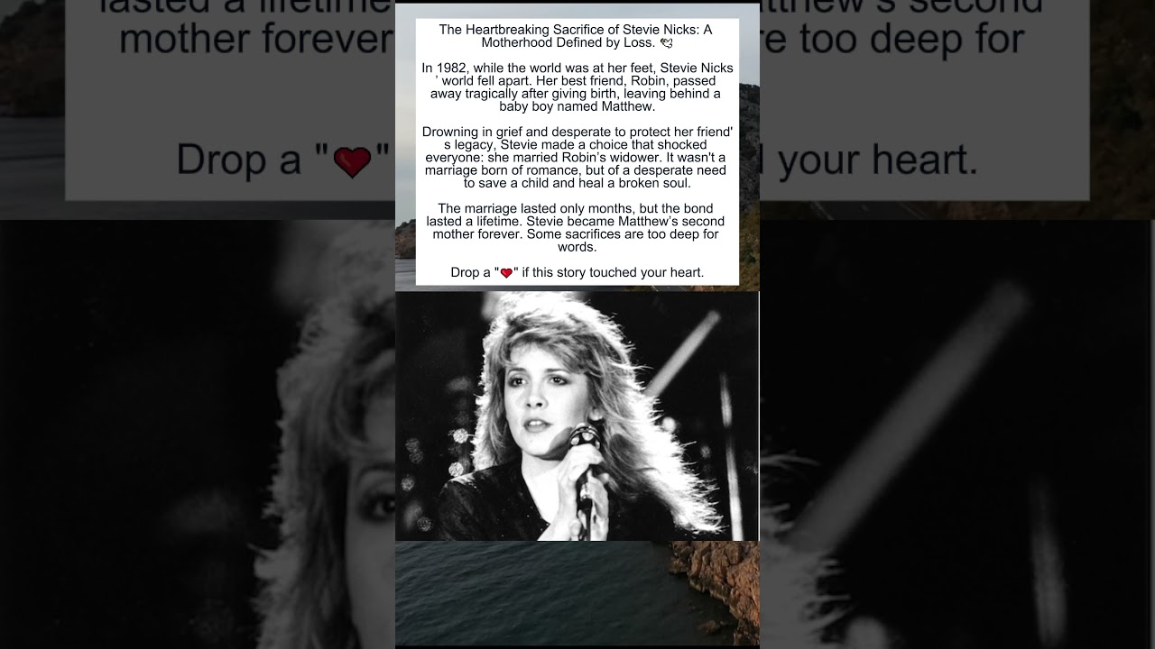 The Heartbreaking Sacrifice of Stevie Nicks: A Motherhood Defined by Loss. 🕊️