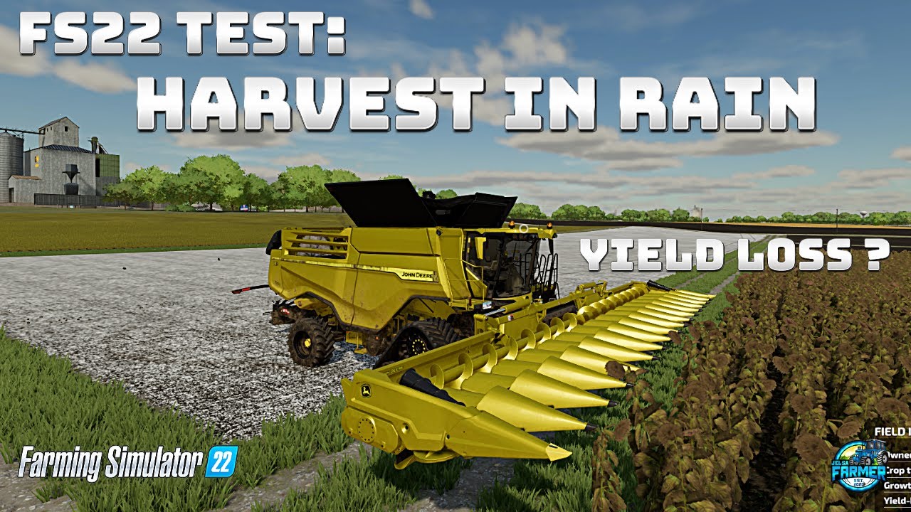 Farming Simulator 22 Test: Harvest in Rain - Will you loose Yield? - Lets Test it.