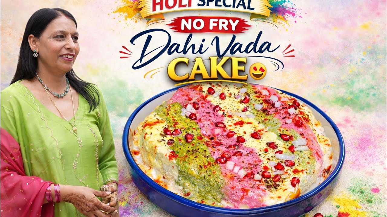 Unique Dahi Vada Cake Recipe | Oil Free Steamed Version | Beetroot & Kesar Dahi | 3  Colorful Yogurt