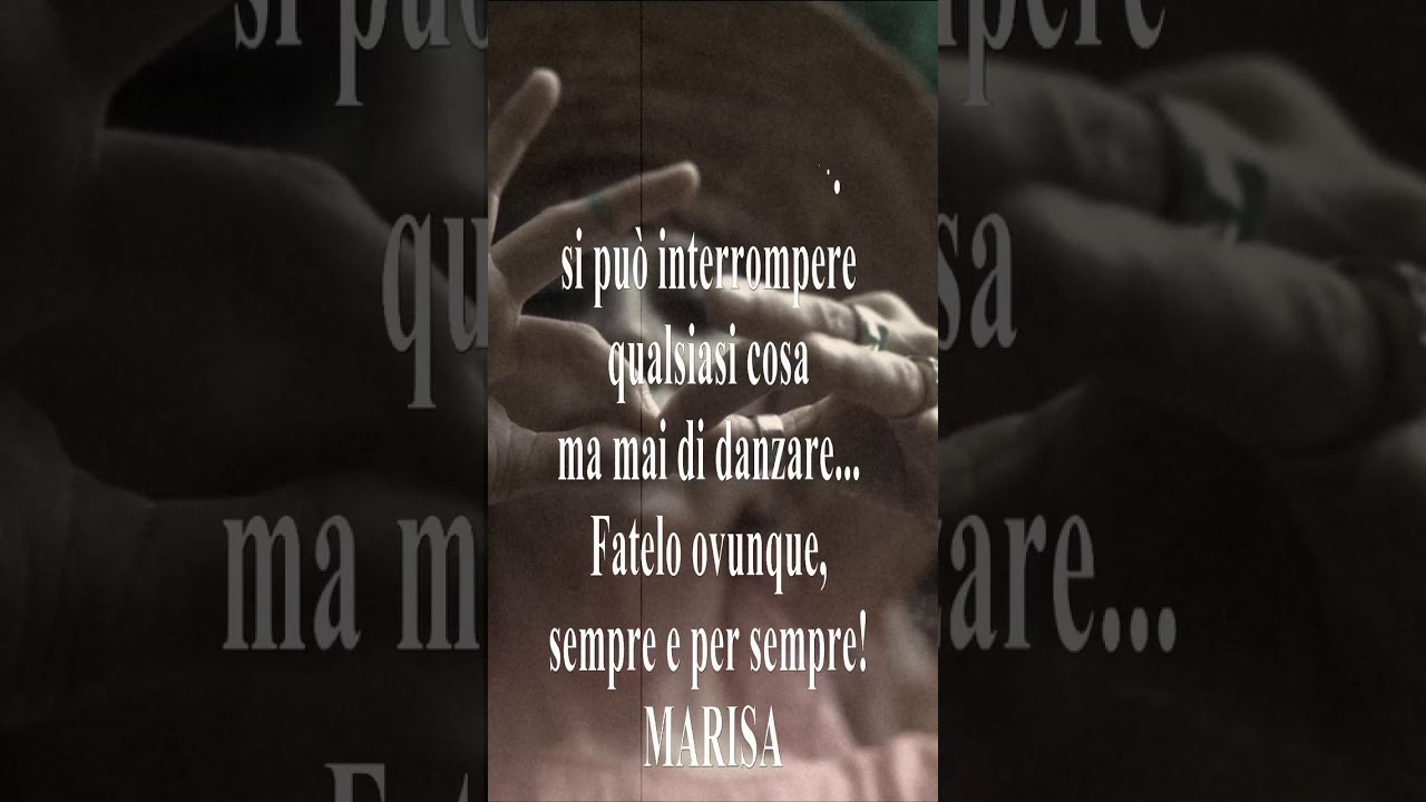 Un messaggio di MARISA RAGAZZO per chi ama la danza !!
