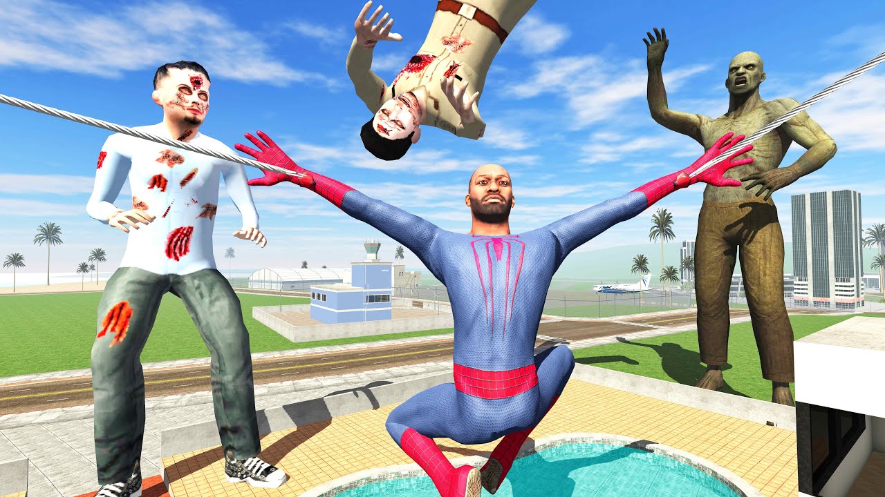 Franklin Become Spider-Man to Kill Zombie - INDIAN BIKES DRIVING 3D