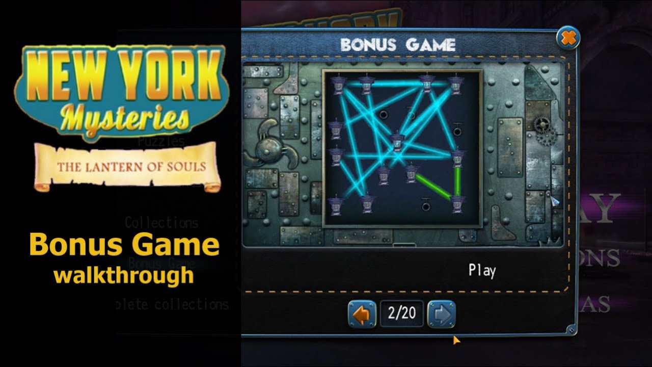 New York Mysteries 3, The lantern of souls, Bonus Game walkthrough