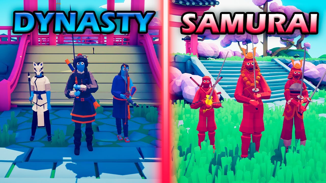 DYNASTY TEAM vs SAMURAI TEAM - Totally Accurate Battle Simulator TABS