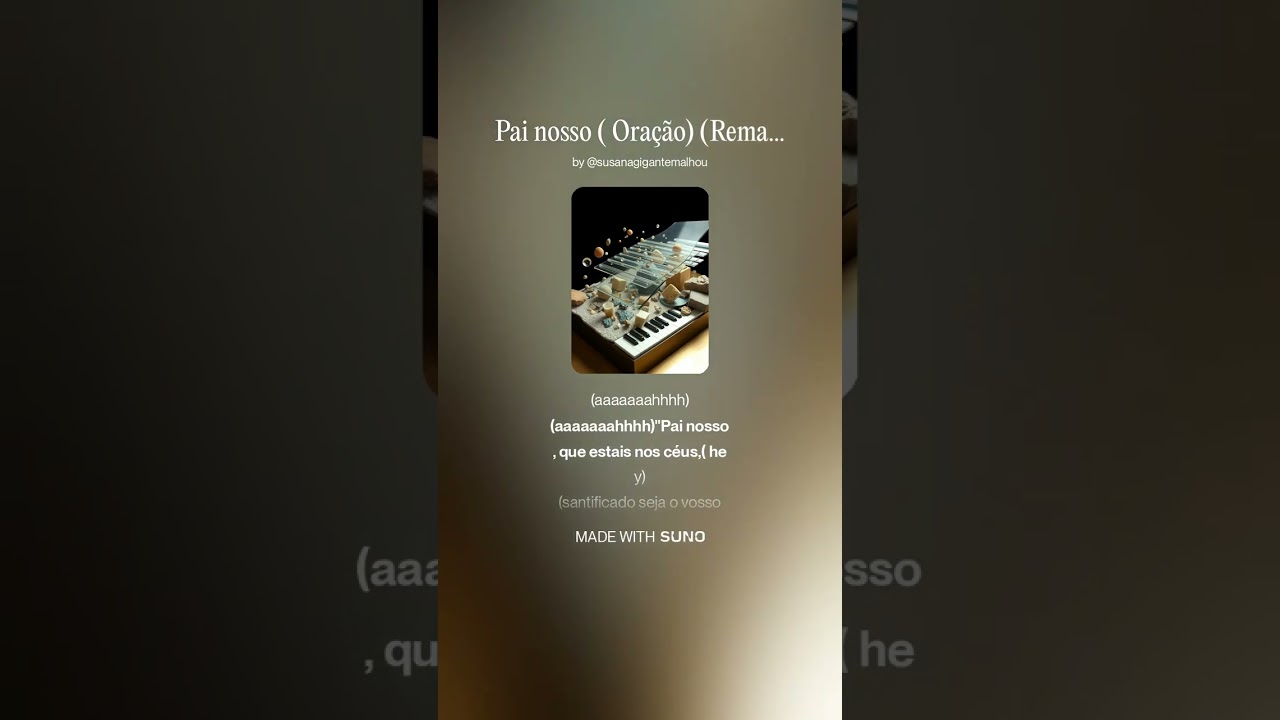 Pai nosso ( oração) cantado versão 2💞