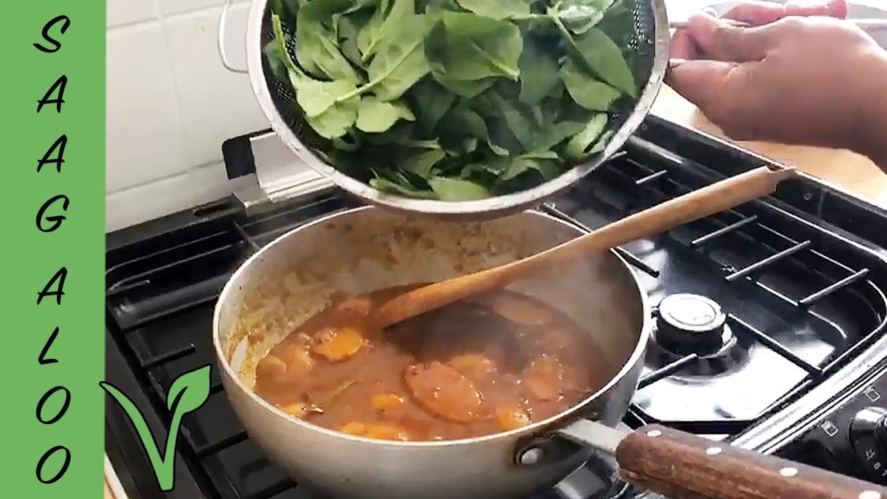 How To Cook Saag Aloo At Home! Best Vegetarian-Vegan Recipe for This Popular Restaurant Dish!