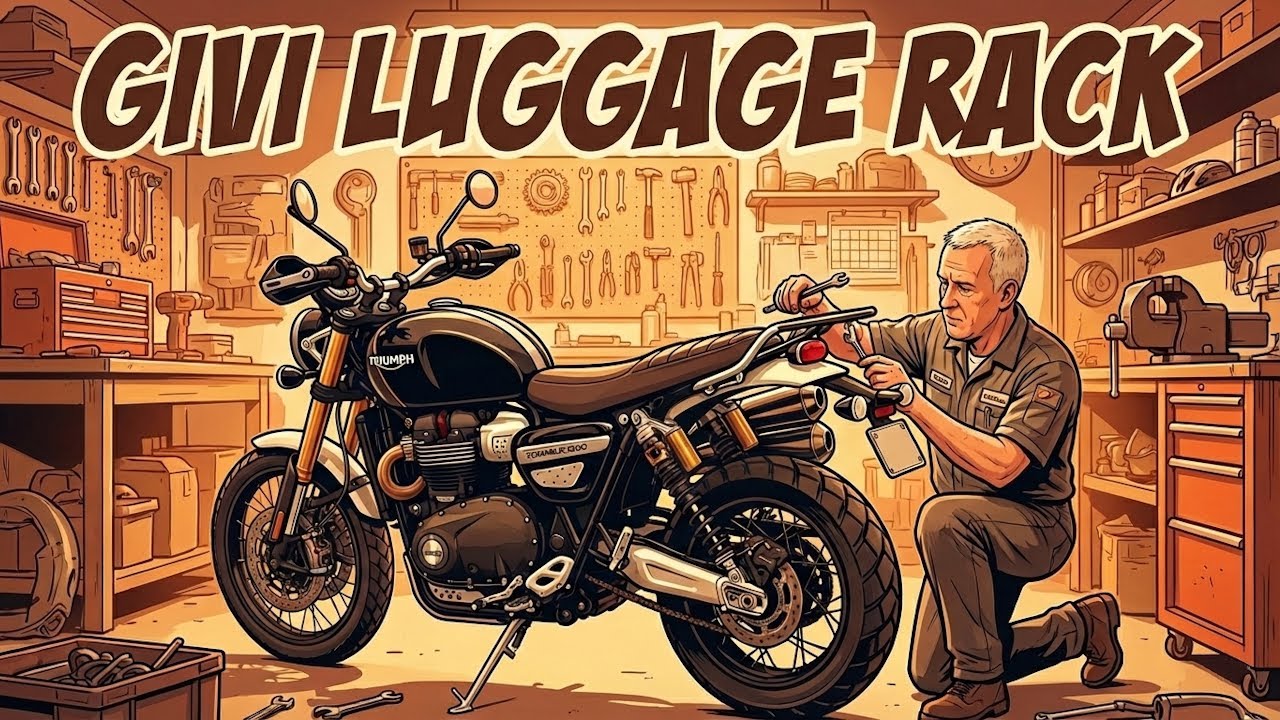 На Scrambler 1200 XE установили багажник Givi.