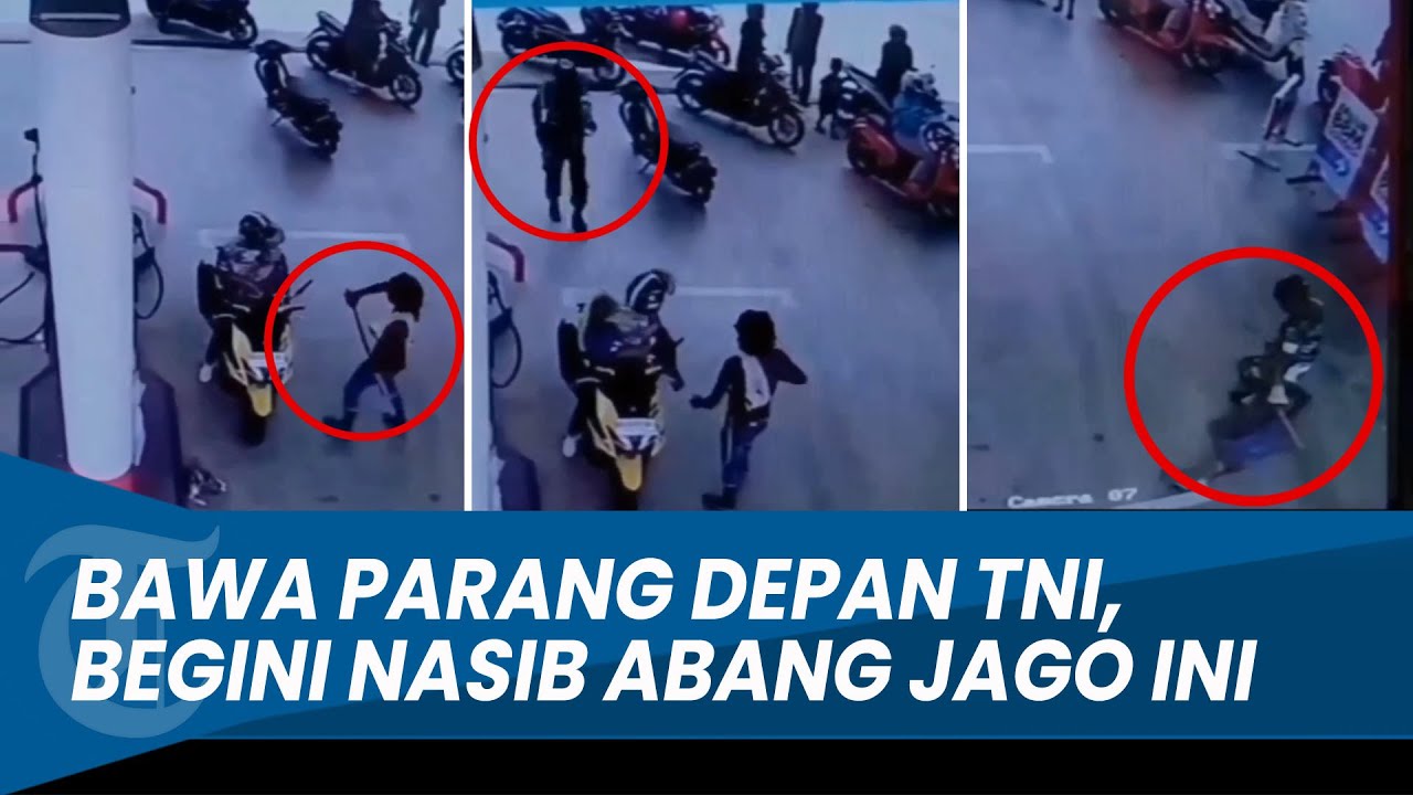 SOK JAGO Bawa Parang Ancam Warga di Depan TNI, Pria Ini Keok Dibekuk Prajurit TNI