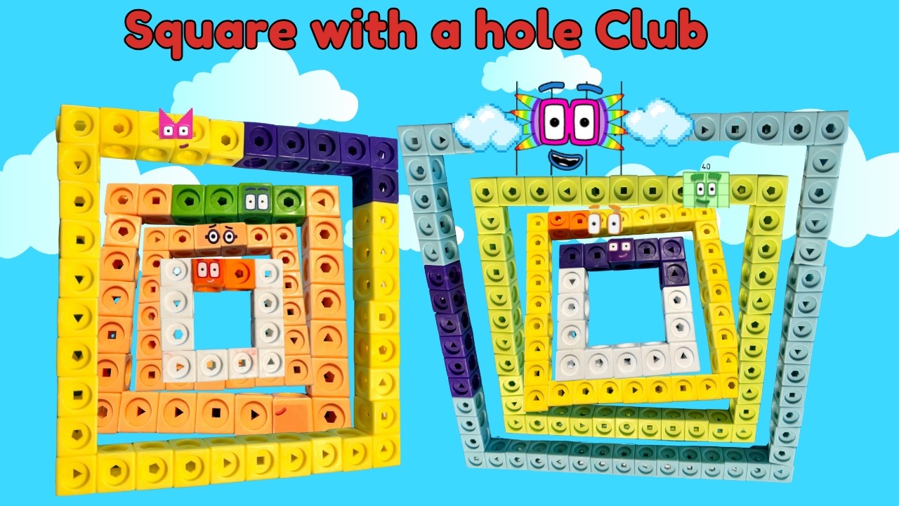 Numberblocks Form a Square With a Hole | Counting & Shape Learning  | Lets Build Fun Shapes