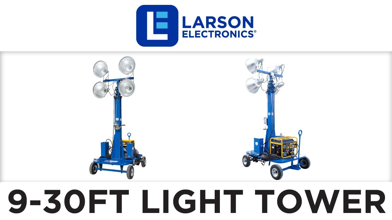 4000W Non-Towable Light Tower w/ Wheels - 9-30 Feet - (4) 1000 Watt MH Lamps - 440,000 Lumens - 9KW