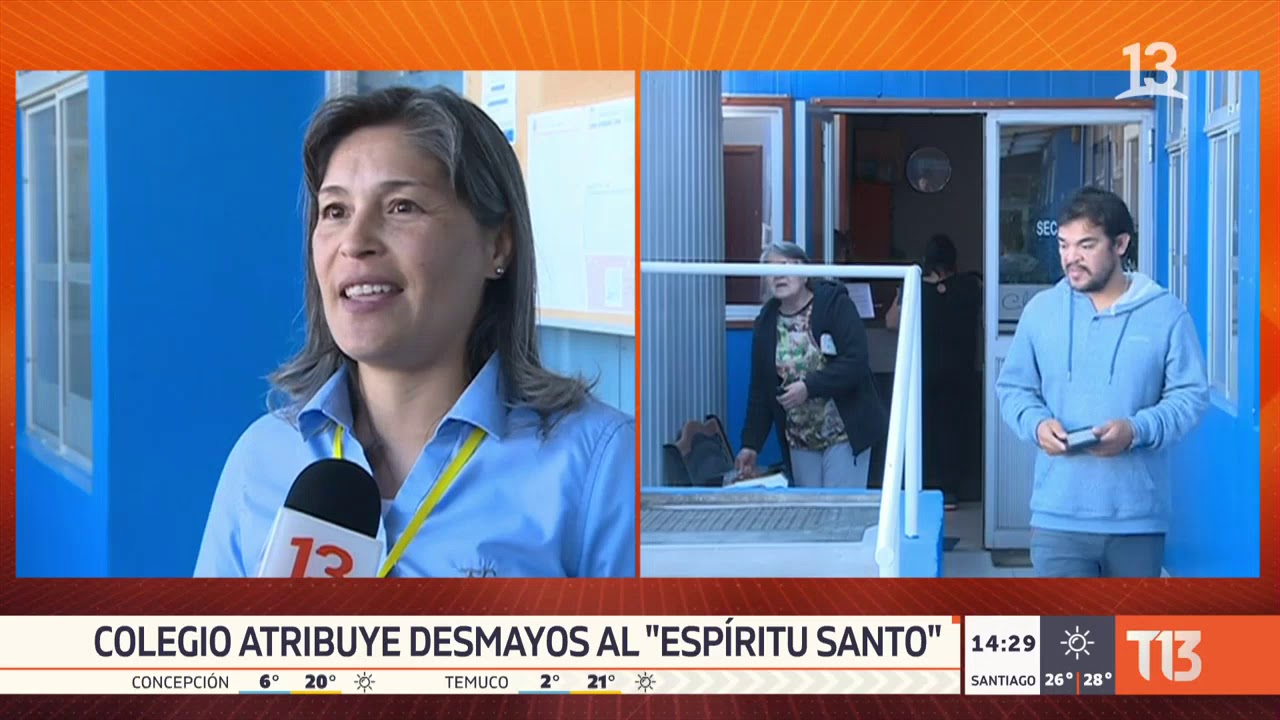 Colegio atribuye al Espíritu Santo desmayos de sus alumnos